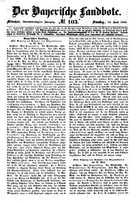 Der Bayerische Landbote Samstag 12. April 1856