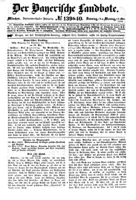 Der Bayerische Landbote Sonntag 18. Mai 1856
