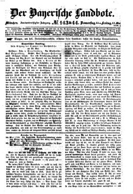 Der Bayerische Landbote Donnerstag 22. Mai 1856