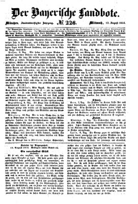 Der Bayerische Landbote Mittwoch 13. August 1856