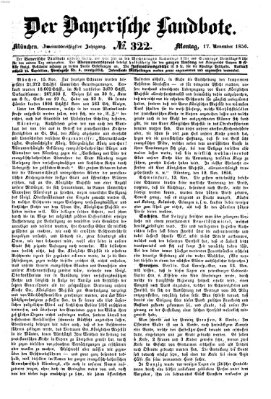 Der Bayerische Landbote Montag 17. November 1856