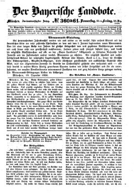 Der Bayerische Landbote Freitag 26. Dezember 1856