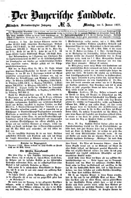 Der Bayerische Landbote Montag 5. Januar 1857