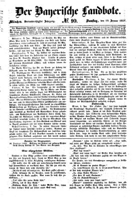 Der Bayerische Landbote Samstag 10. Januar 1857