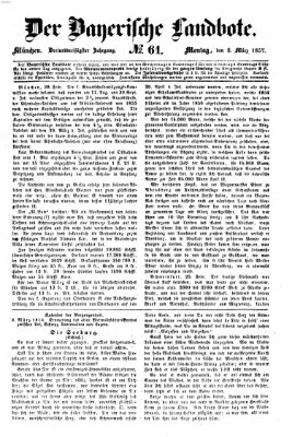 Der Bayerische Landbote Montag 2. März 1857