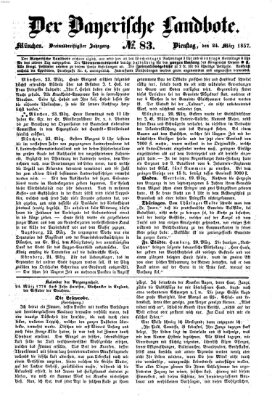Der Bayerische Landbote Dienstag 24. März 1857