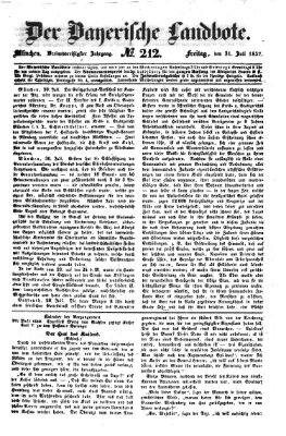 Der Bayerische Landbote Freitag 31. Juli 1857