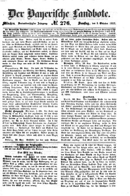 Der Bayerische Landbote Samstag 3. Oktober 1857