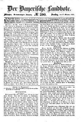Der Bayerische Landbote Samstag 17. Oktober 1857