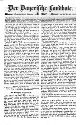 Der Bayerische Landbote Mittwoch 23. Dezember 1857