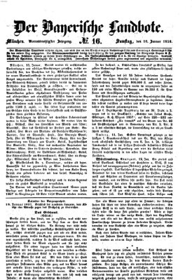 Der Bayerische Landbote Samstag 16. Januar 1858
