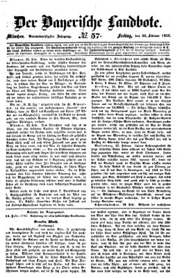 Der Bayerische Landbote Freitag 26. Februar 1858