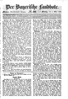 Der Bayerische Landbote Montag 1. März 1858