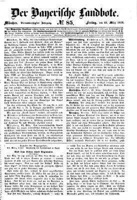 Der Bayerische Landbote Freitag 26. März 1858