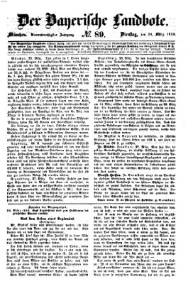 Der Bayerische Landbote Dienstag 30. März 1858