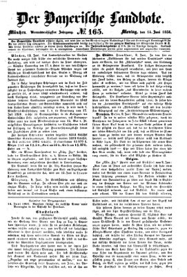 Der Bayerische Landbote Montag 14. Juni 1858
