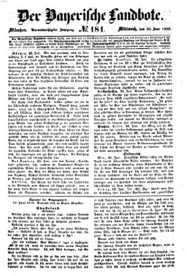 Der Bayerische Landbote Mittwoch 30. Juni 1858