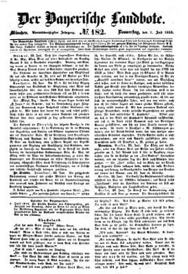 Der Bayerische Landbote Donnerstag 1. Juli 1858