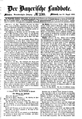 Der Bayerische Landbote Mittwoch 18. August 1858