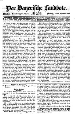 Der Bayerische Landbote Montag 13. September 1858