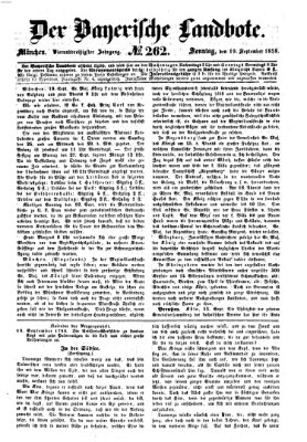 Der Bayerische Landbote Sonntag 19. September 1858