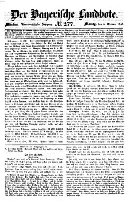 Der Bayerische Landbote Montag 4. Oktober 1858