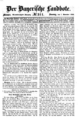 Der Bayerische Landbote Sonntag 7. November 1858