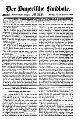 Der Bayerische Landbote Freitag 12. November 1858