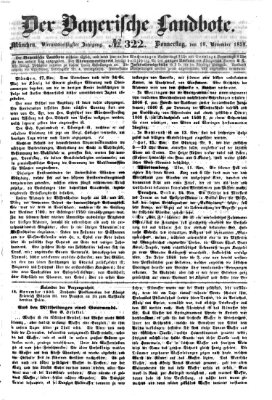 Der Bayerische Landbote Donnerstag 18. November 1858