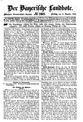 Der Bayerische Landbote Freitag 31. Dezember 1858