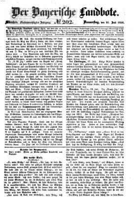 Der Bayerische Landbote Donnerstag 21. Juli 1859
