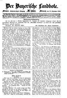 Der Bayerische Landbote Mittwoch 21. September 1859
