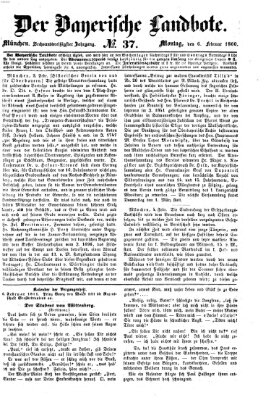 Der Bayerische Landbote Montag 6. Februar 1860
