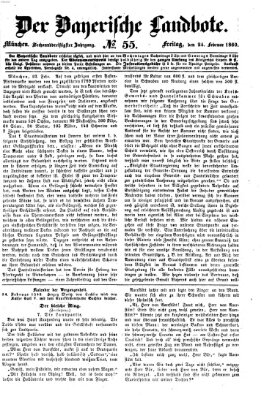 Der Bayerische Landbote Freitag 24. Februar 1860