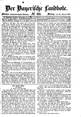 Der Bayerische Landbote Mittwoch 29. Februar 1860