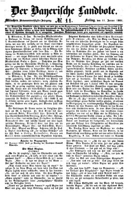 Der Bayerische Landbote Freitag 11. Januar 1861