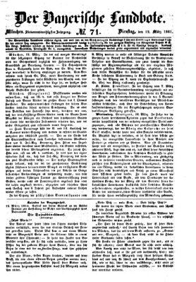 Der Bayerische Landbote Dienstag 12. März 1861