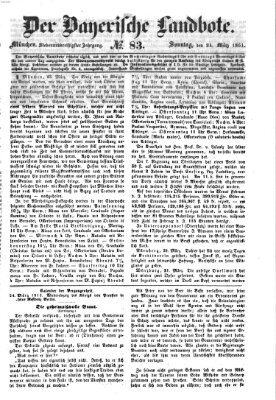 Der Bayerische Landbote Sonntag 24. März 1861
