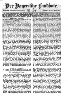 Der Bayerische Landbote Freitag 19. April 1861