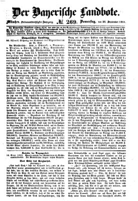 Der Bayerische Landbote Donnerstag 26. September 1861