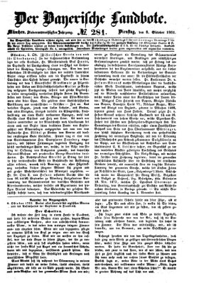 Der Bayerische Landbote Dienstag 8. Oktober 1861