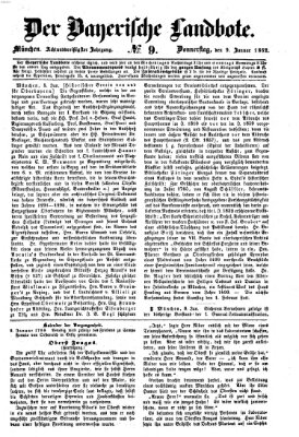 Der Bayerische Landbote Donnerstag 9. Januar 1862