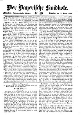 Der Bayerische Landbote Sonntag 19. Januar 1862