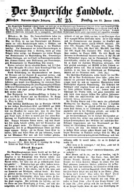 Der Bayerische Landbote Samstag 25. Januar 1862