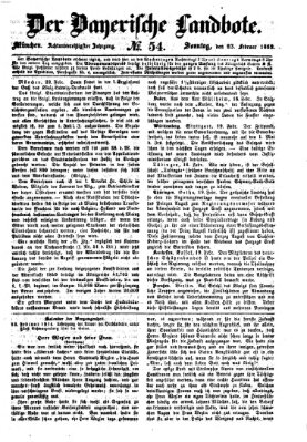 Der Bayerische Landbote Sonntag 23. Februar 1862
