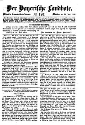 Der Bayerische Landbote Montag 30. Juni 1862