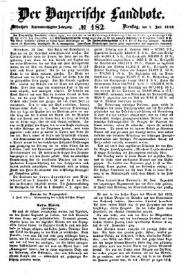 Der Bayerische Landbote Dienstag 1. Juli 1862