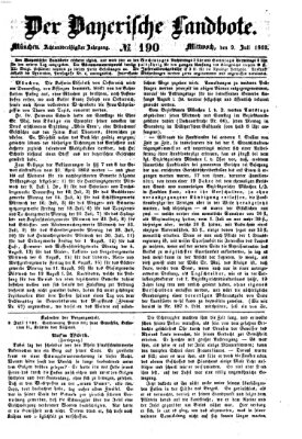 Der Bayerische Landbote Mittwoch 9. Juli 1862
