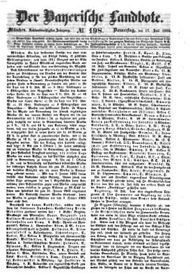 Der Bayerische Landbote Donnerstag 17. Juli 1862
