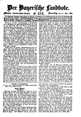 Der Bayerische Landbote Donnerstag 31. Juli 1862